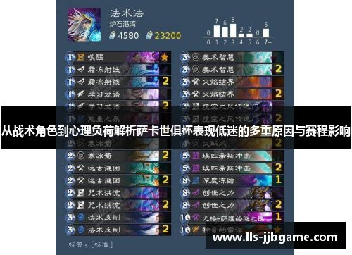 从战术角色到心理负荷解析萨卡世俱杯表现低迷的多重原因与赛程影响